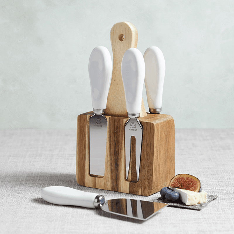 Cheese knife set, Wood/Stainless Steel