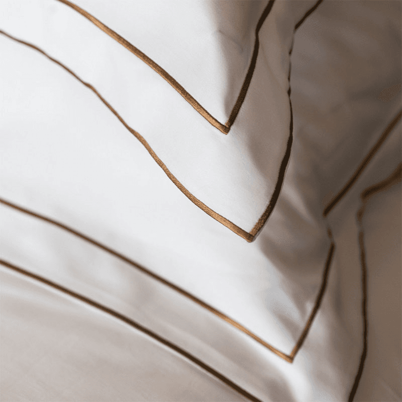 Frame Two Corded Pair of Pillowcases, Standard, Bronzed Umber