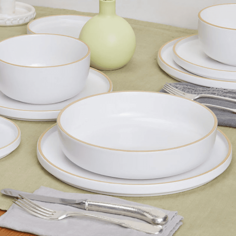 Set of 4 Dinner Bowls, 22cm, Steam