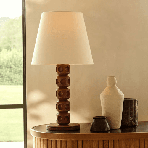 Image showing the Francesca Table Lamp, H65cm, Brown product.