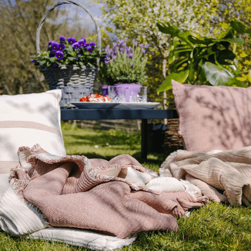 Image showing the Thyme Throw, H180cm x W130cm, Rusty Red product.