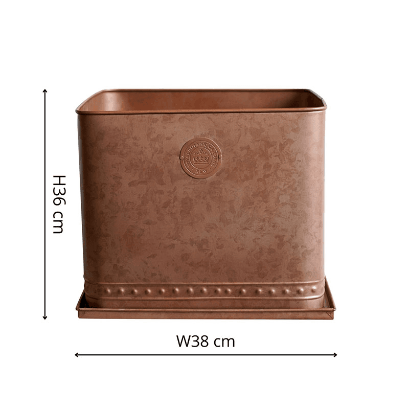 Kew Temperate House Regency Outdoor Planter, D38cm, Copper