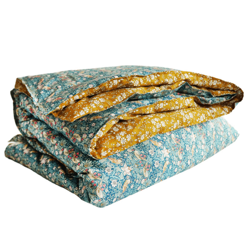 Image showing the Strawberry Thief/Betsy Heirloom Quilt, Double, Sage product.