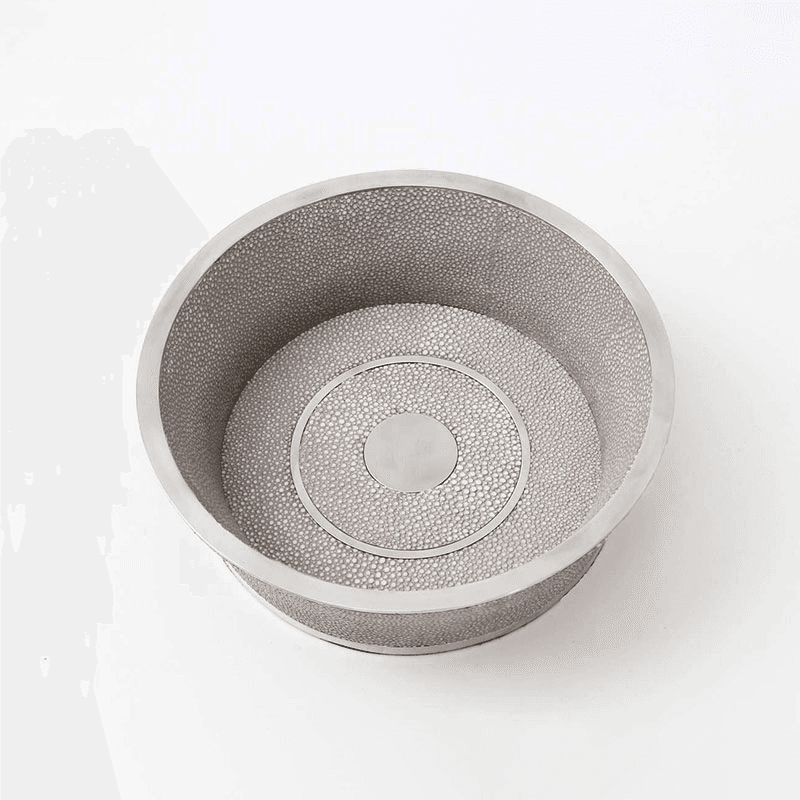 Wine Bottle Coaster, D16cm, Barley Shagreen