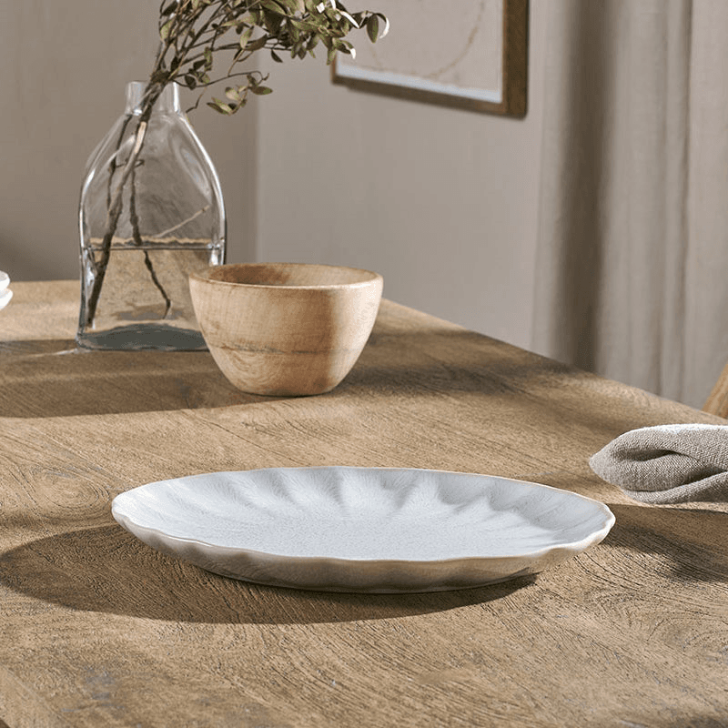 Aruvi Dinner Plate, D27.5cm, Cream