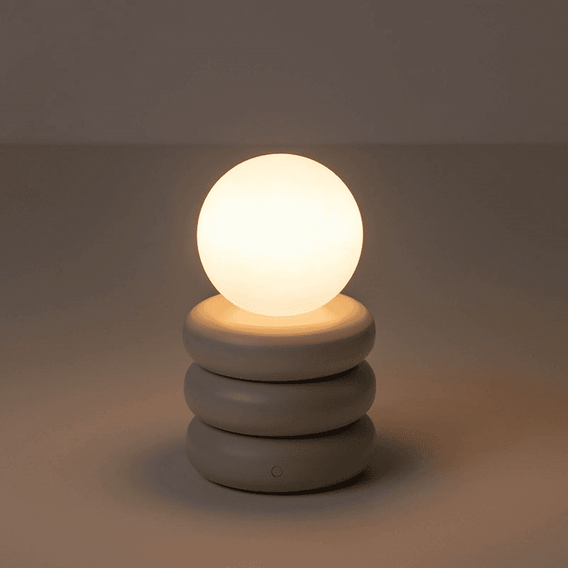 Tube Cordless Table Lamp, H20cm, Sand