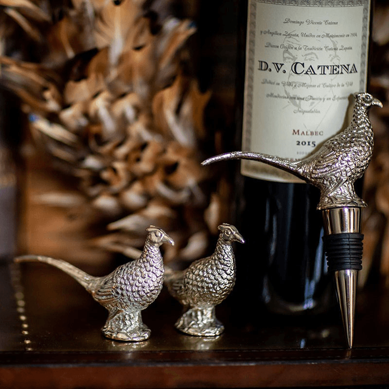 Pheasant Salt and Pepper Set, D11 x H6cm, Silver