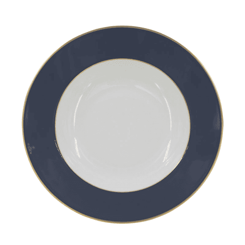 Image showing the Sous Le Soleil Soup Plate, D22.5cm, Matt Gold Classic Night Blue product.