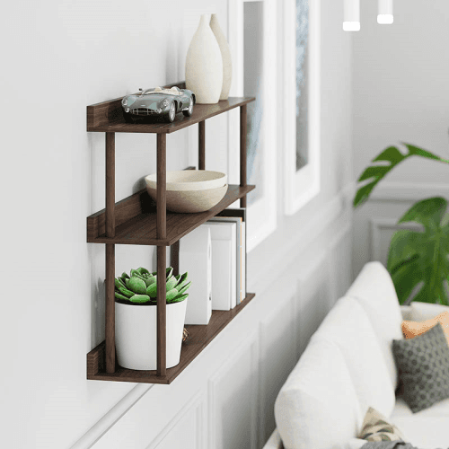 Image showing the Platform 3 Shelf, H64 x W100cm, Walnut product.