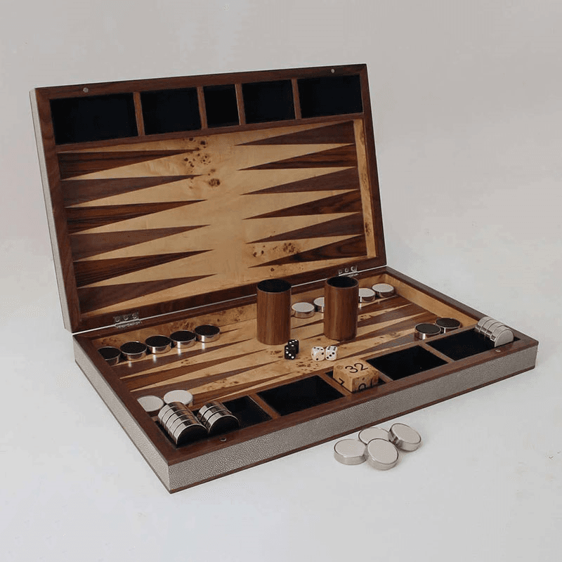 Backgammon Board, 54 x 34cm, Barley Shagreen
