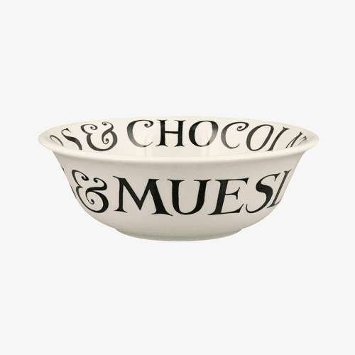 Image showing the Black Toast Cereal Bowl, D16.5cm, Cream product.