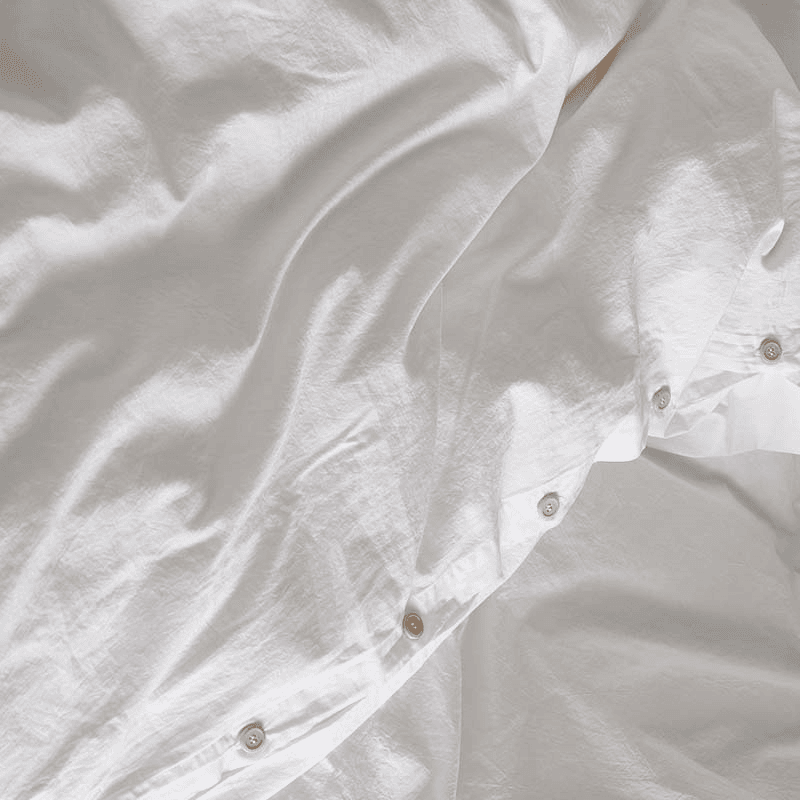Relaxed Cotton Super King Duvet Cover, Snow
