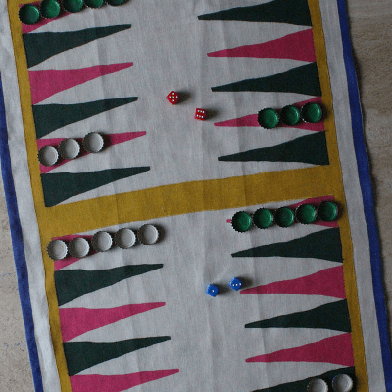 Backgammon Teatowel, 50 x 70 cm