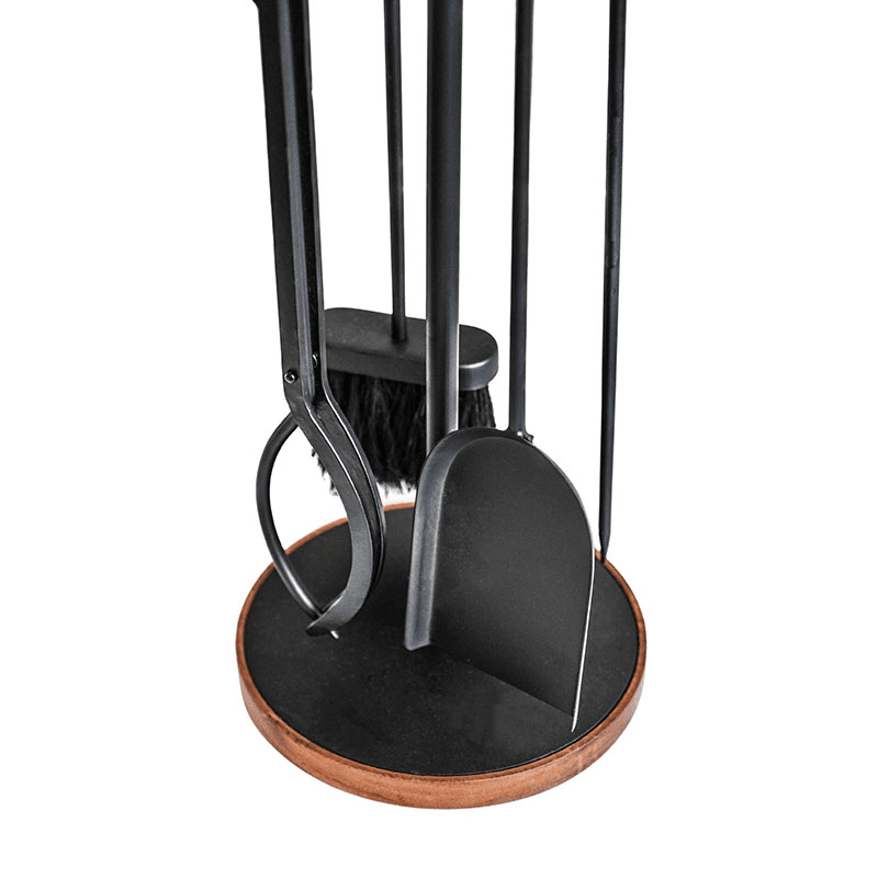 Companion Round Fireside Set, H73cm, Black