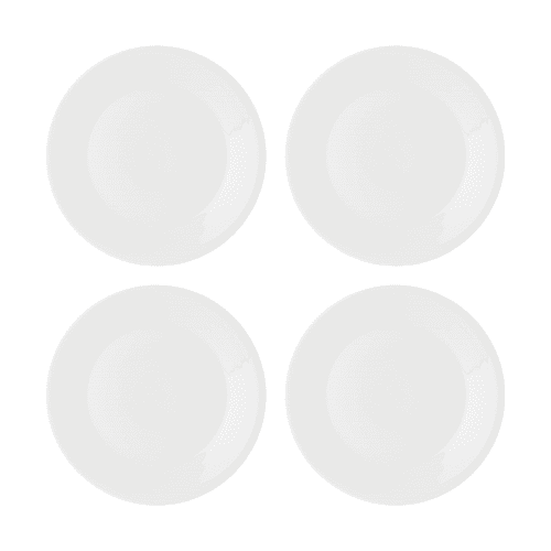 Image showing the Pure Side Plates Set of 4, D23cm, White product.