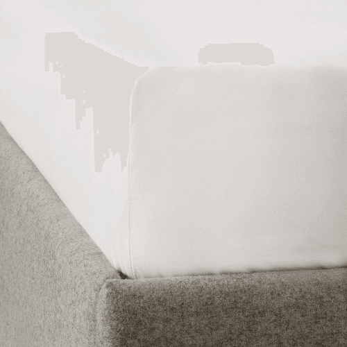 Image showing the Savoy - 400 Thread Count Egyptian Cotton Super king fitted sheet, W180 x L200 x D34cm, White product.