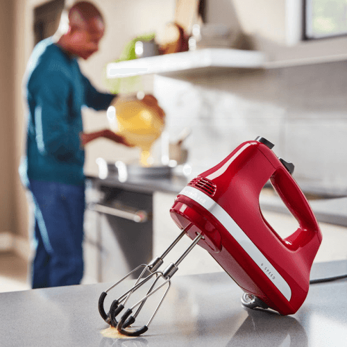 Image showing the 6 Speed Hand Mixer Flex Edge, Empire Red product.