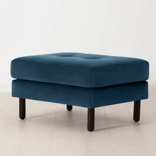Image showing the Model 04 Ottoman, Velvet Teal product.