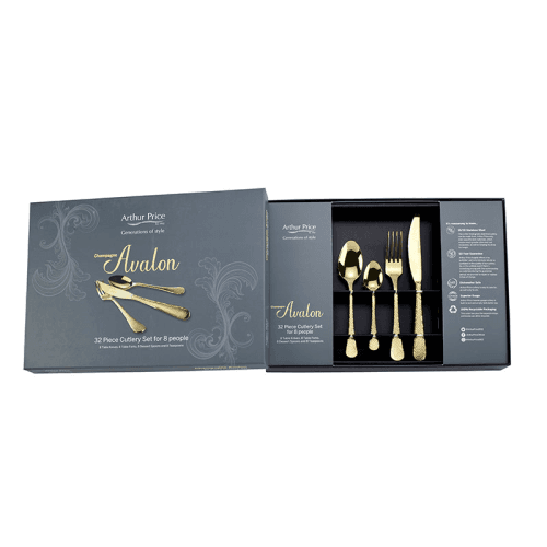 Image showing the Avalon 32 Piece Cutlery Set, Champagne product.
