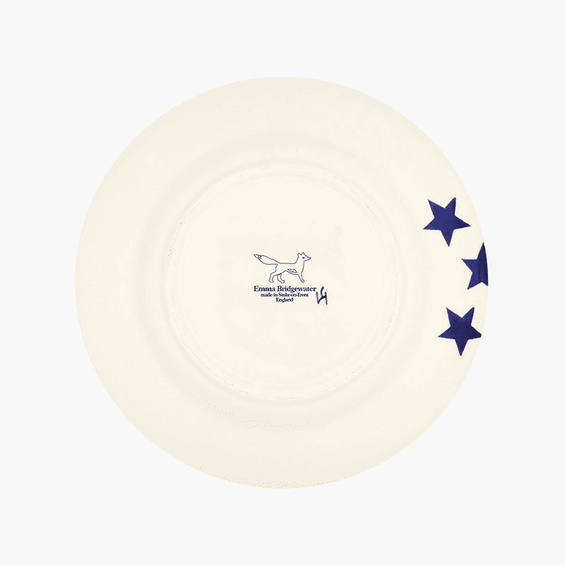 Blue Star Plate, D22cm, Cream