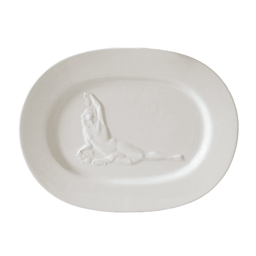 Image showing the Bacchus Ceramic Serving Plate, 40cm, White product.