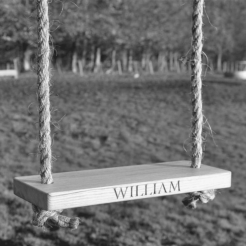 Personalised Small Swing, Oak