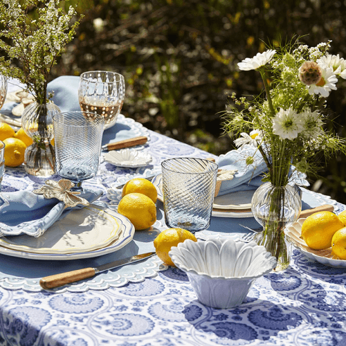 Image showing the Darcey Blue Tablecloth Large product.