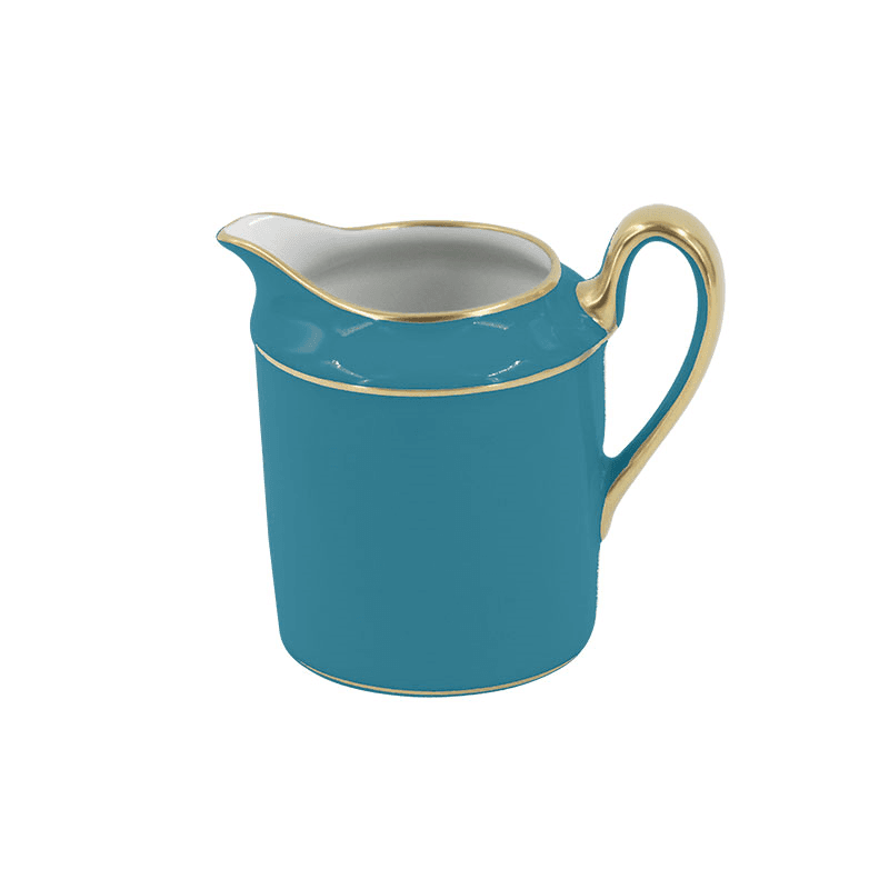 Sous Le Soleil Empire Cream Jug, 150ml, Matt Gold Classic Turquoise