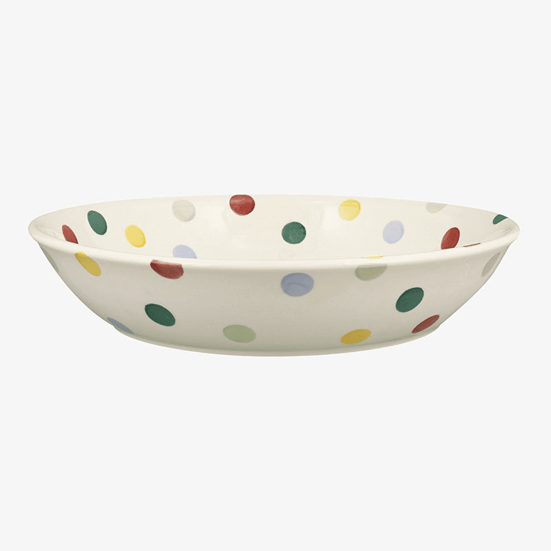 Polka Dot Pasta Bowl, D23.5cm, Cream