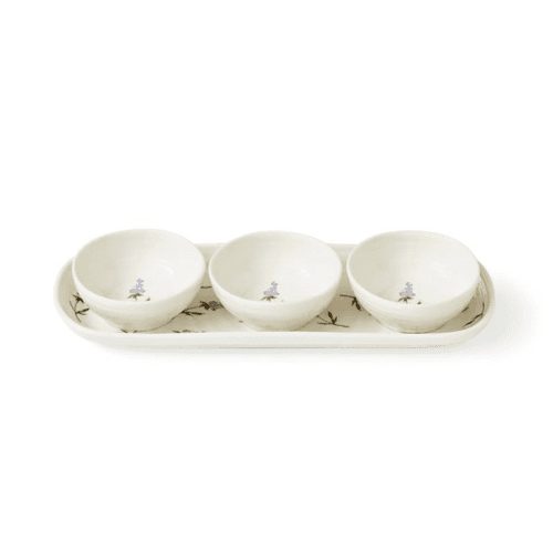 Image showing the Lavendula 3 Dip Bowls & Tray, Multi product.