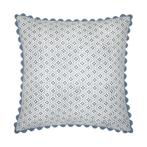 Image showing the Finestra Print Cushion, 50 x 50cm, Blue product.