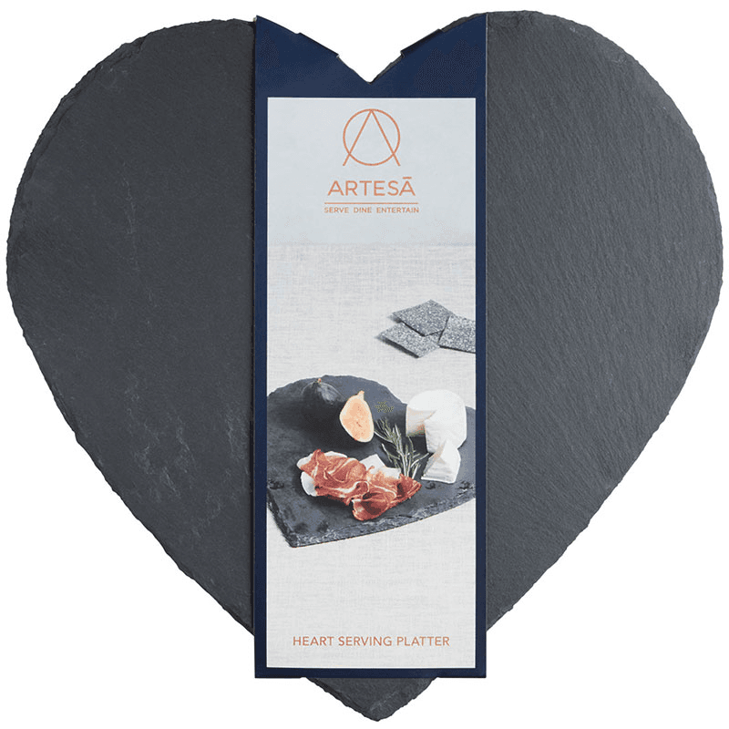 Slate Heart Shaped Serving Platter, 25cm