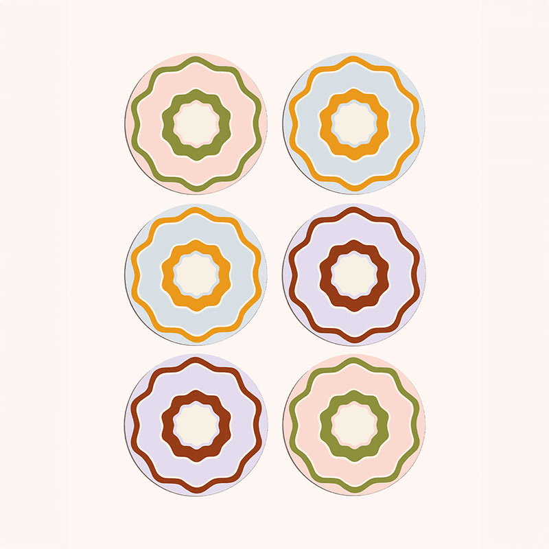 Flowerama Set of 6 Placemats, D29cm, Multi