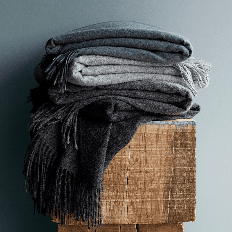 Classic Plaid Throw, H200cm x W130cm, Mocca
