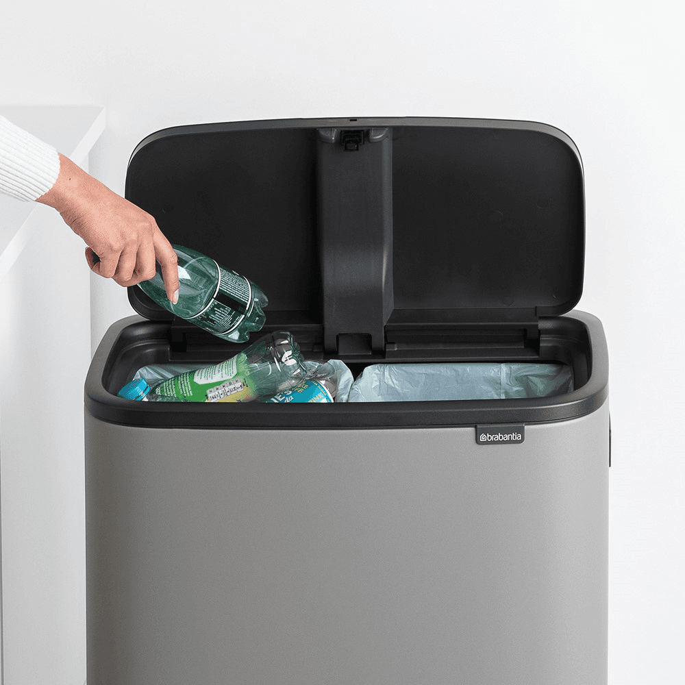 Bo Hi touch bin, 30 litre, Mineral Concrete Grey