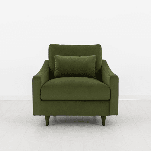 Image showing the Model 07 Velvet Armchair, Vine product.