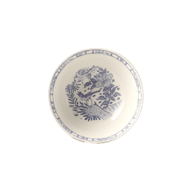 Gien- Oiseau Bleu, Cereal Bowls, Set of 4