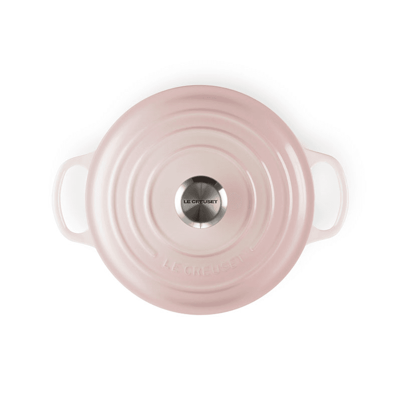 Signature Cast Iron Round casserole, 24cm - 4.2 litre, Shell Pink