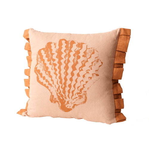 Image showing the Pilgrim Cushion, 55 x 55cm, Plaster Pink product.