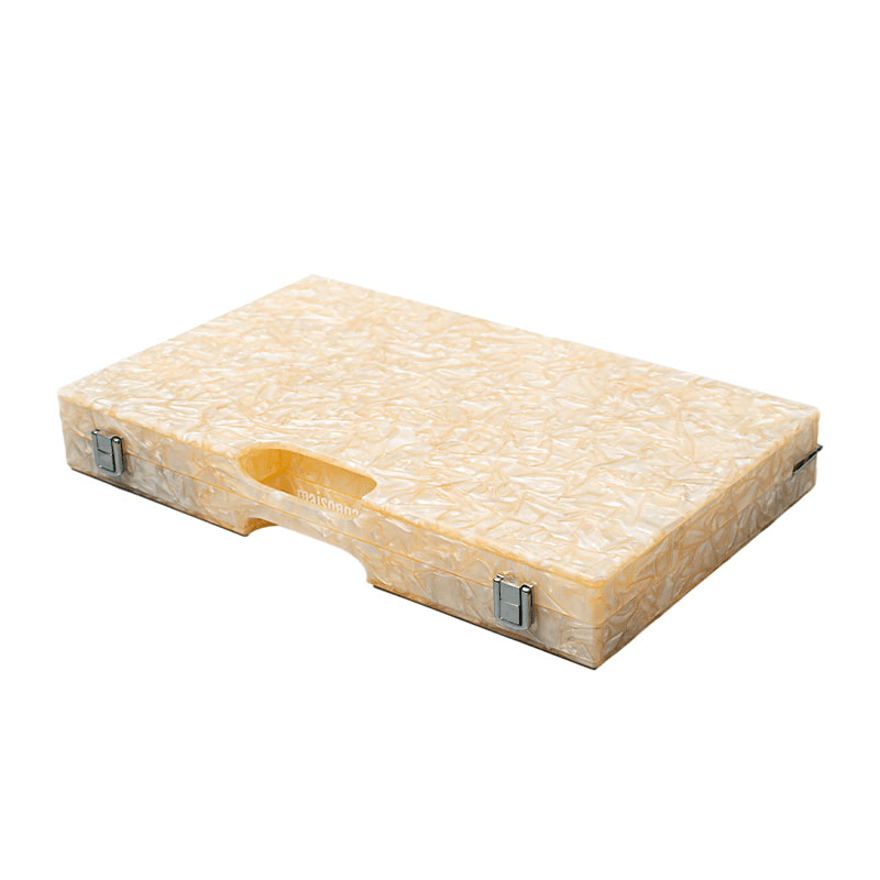 Amalfi Coast Backgammon Board, L45 x W38cm, Cream