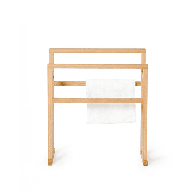 Mezza Large towel rail, H80 x W65 x D24cm, Oak