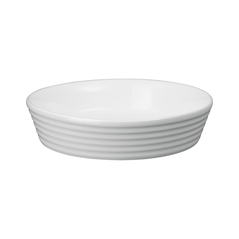 James Martin Cook Round Dish, D23cm, Soft Grey
