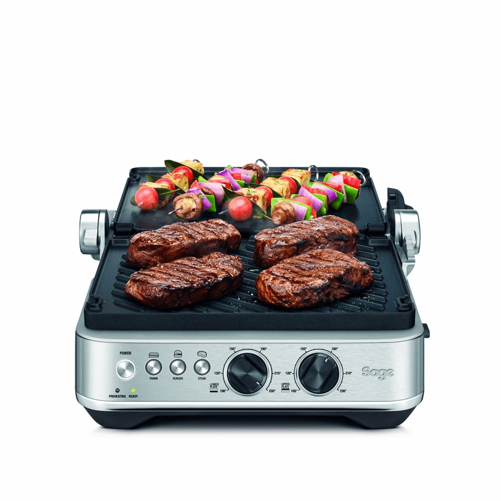 The BBQ and Press Grill Sandwich and panini press, Stainless Steel