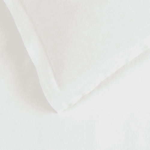 Image showing the Washed Linen Linen Super King Fitted Sheet, White product.