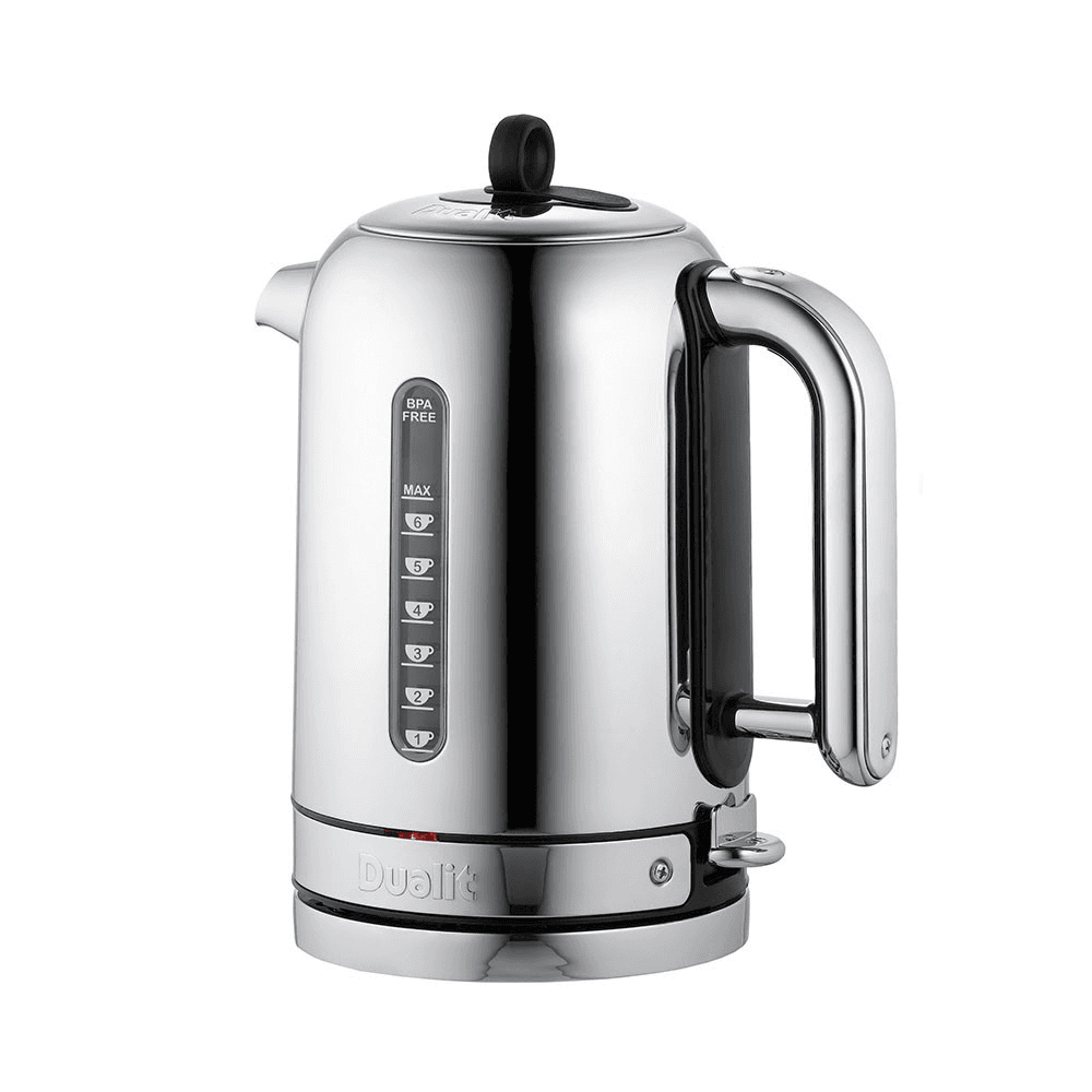 Classic Kettle, 1.7 litre, Polished Stainless Steel With Black Panels