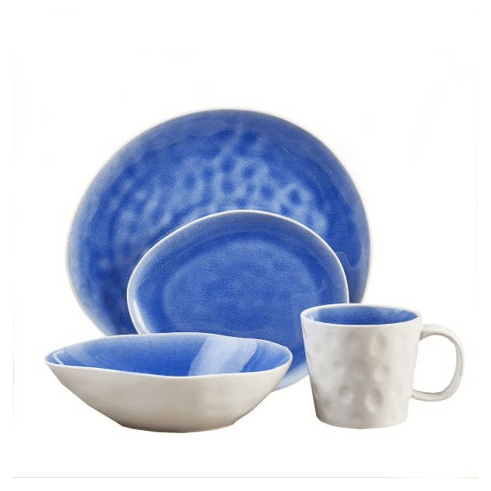 Vie Naturelle 16 Piece Dinner Set, Blue