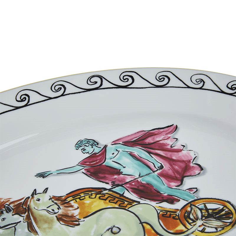 Il Viaggio Di Nettuno - Chariot Oval flat platter, 34cm