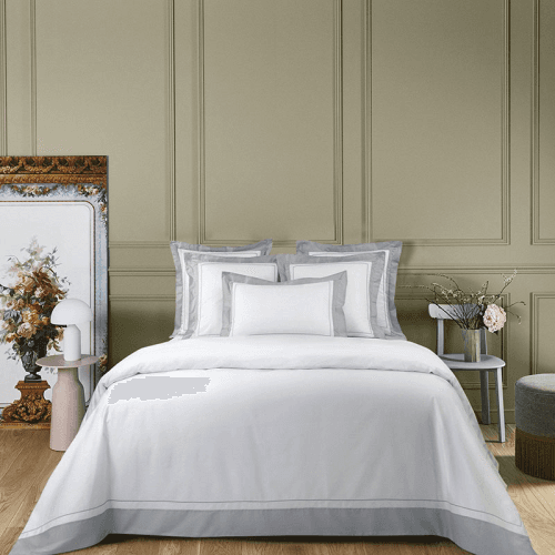 Image showing the Lutece - 300 Thread Count Egyptian Cotton Sateen Standard Pillowcase, 50 x 75cm, Platine product.