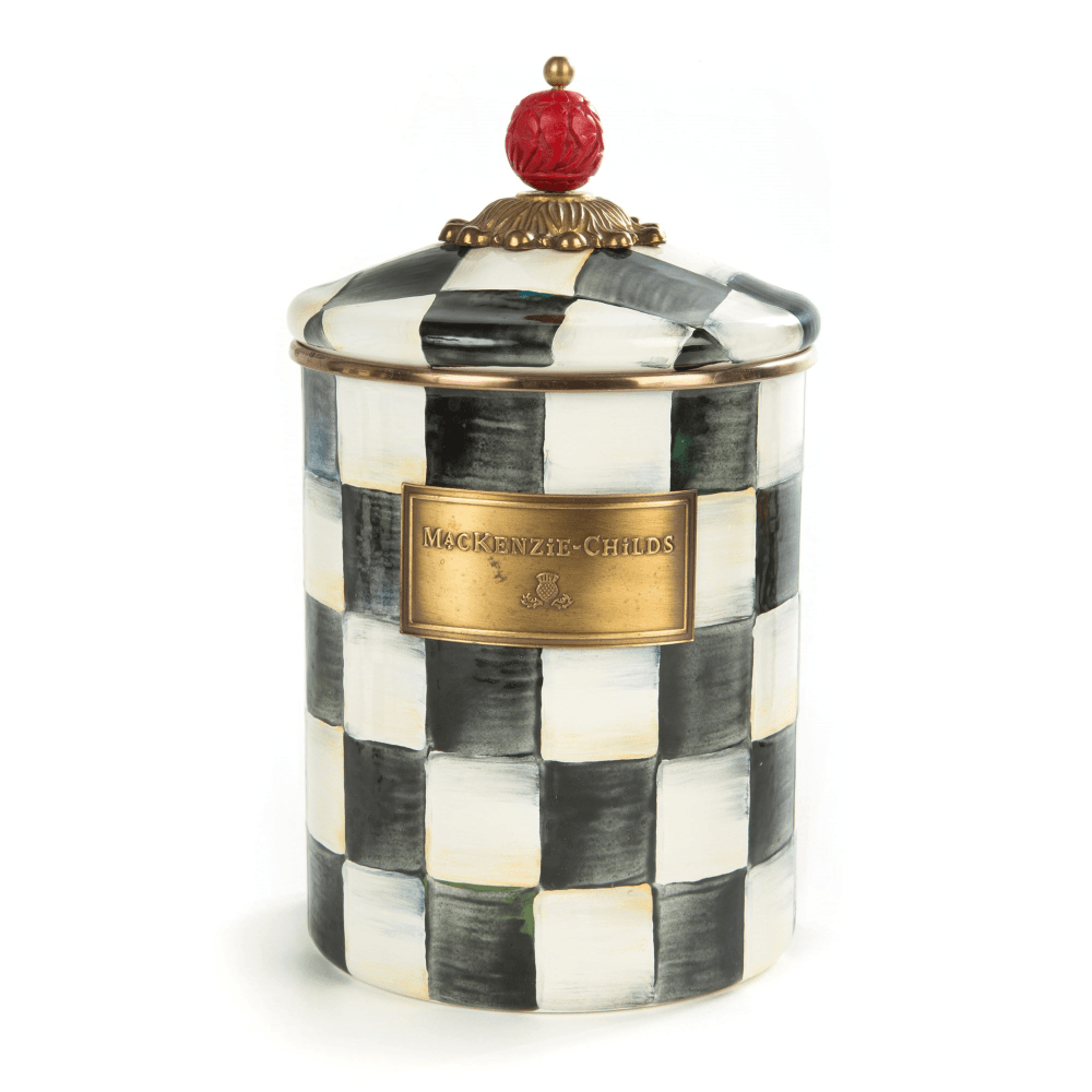 Courtly Check Medium canister, 1.4L, Enamel