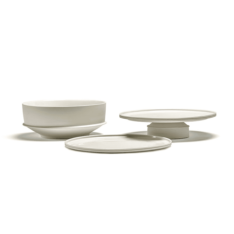 Dune Cake Stand, D33cm, Alabaster